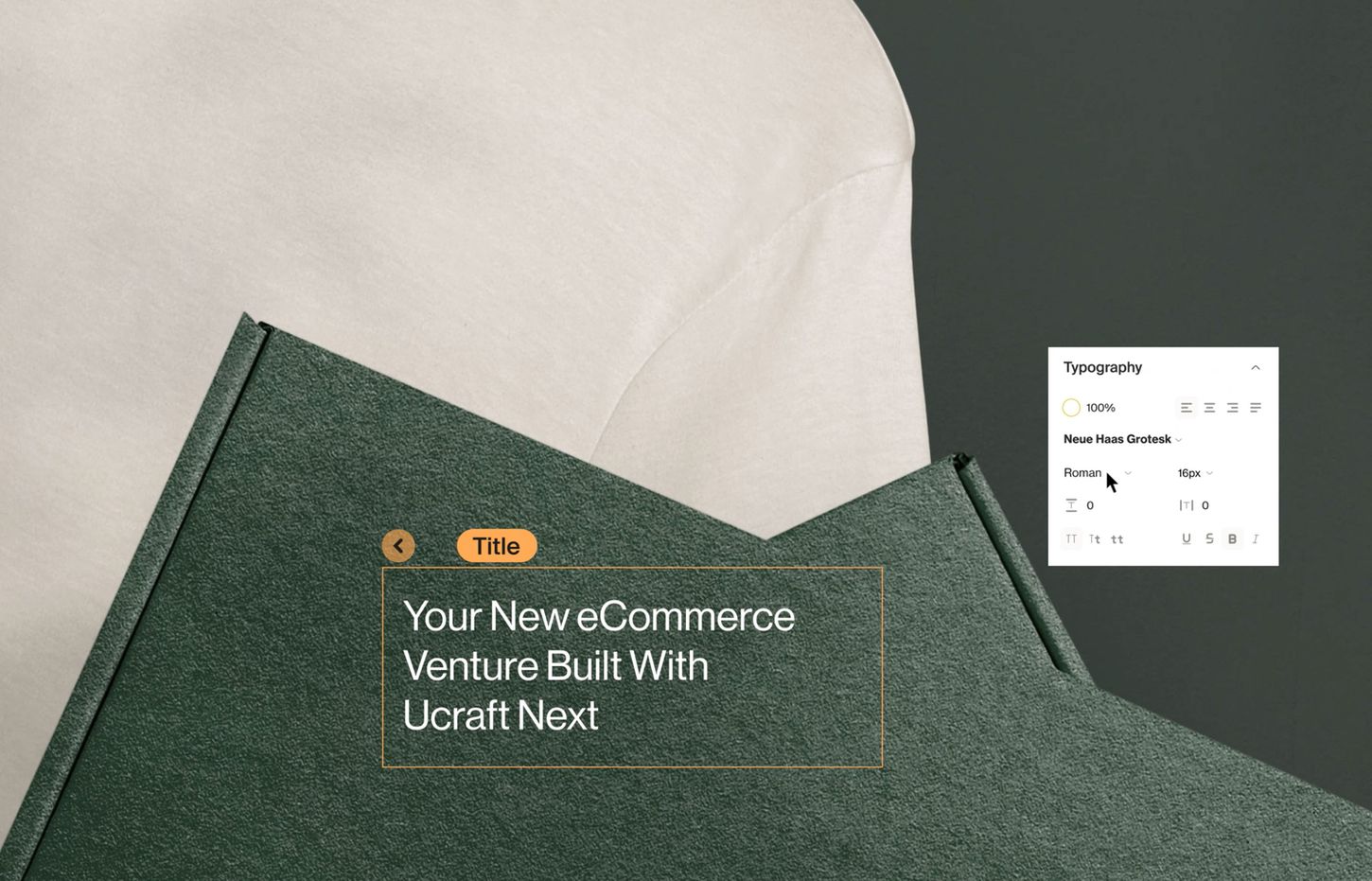 Your New ecommerce venture built with Ucraft Next