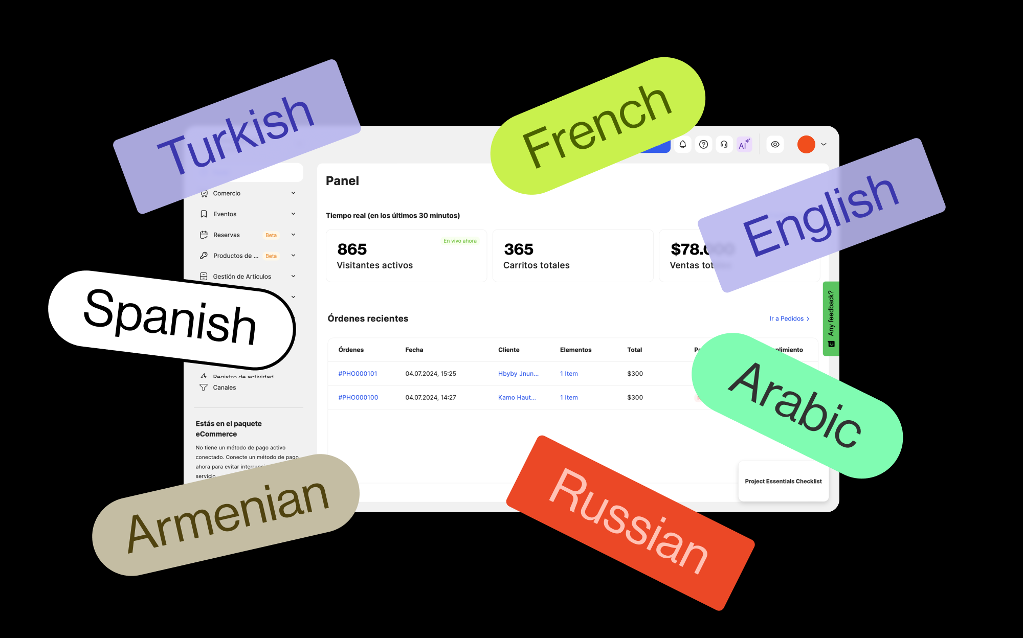 Platform Localization in 7 languages