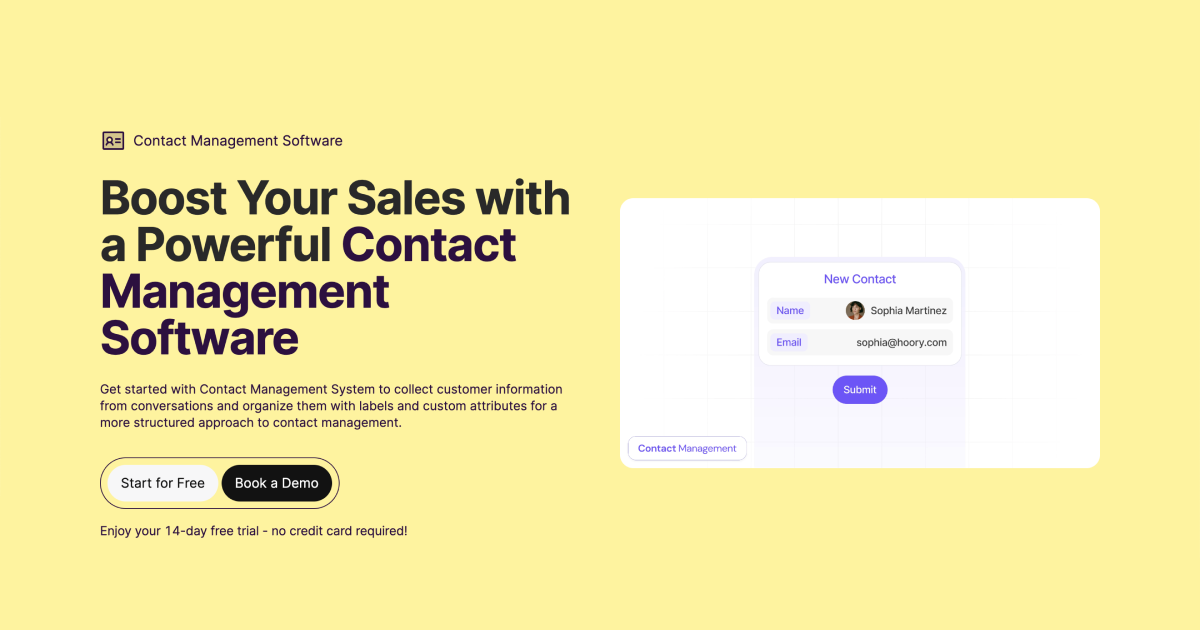 Contact Management Software for Customer Data Collection | Hoory AI