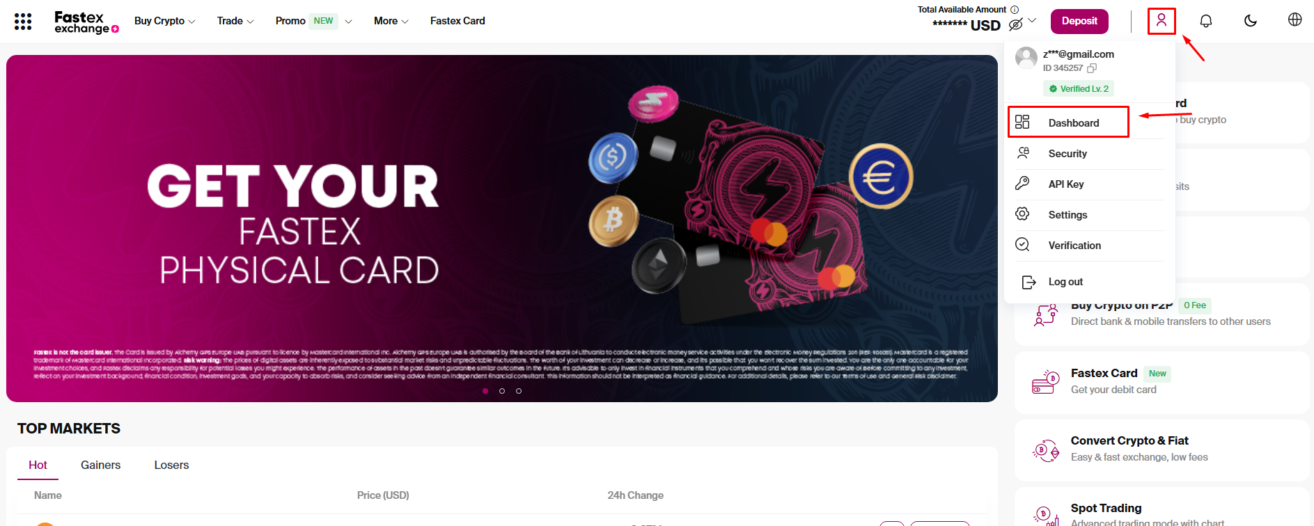 Deposits/Withdrawals | Fastex