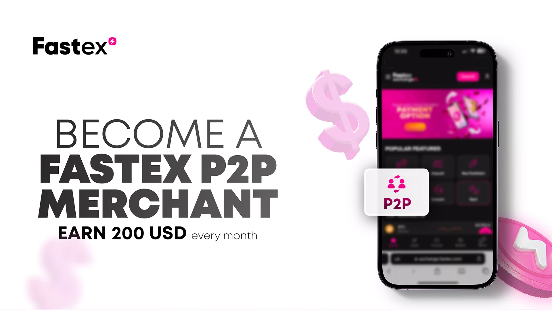 Fastex P2P Promo banner