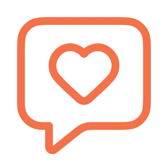 message heart square icon